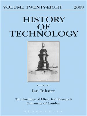 cover image of History of Technology Volume 28